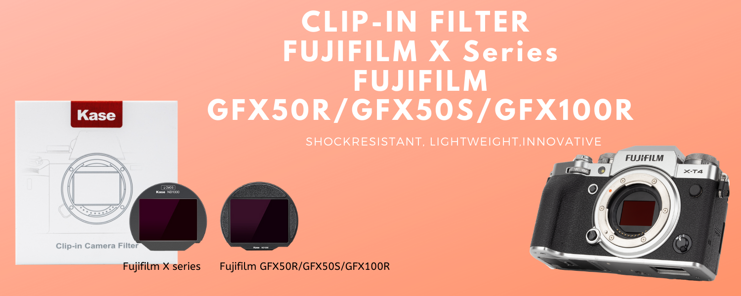 X-T4 X-T3 X-T30 X-Pro3 Camera Kase Clip-in ND64 ND Filter 6 Stop Dedicated for Fujifilm Fuji X-H1 